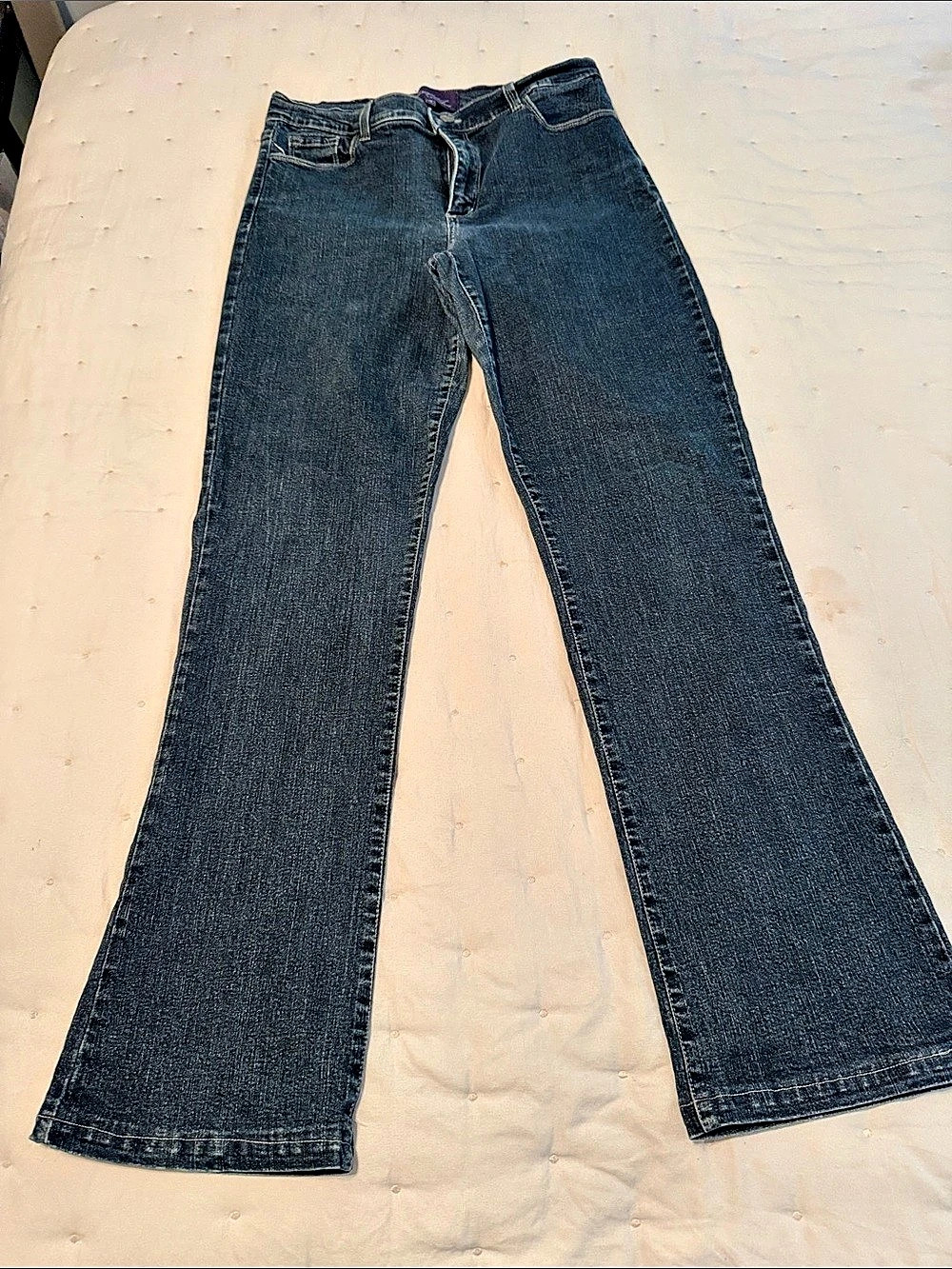 Not Your Daughter's Jeans Flare Leg Jeans in Blue Waist 12 Like New